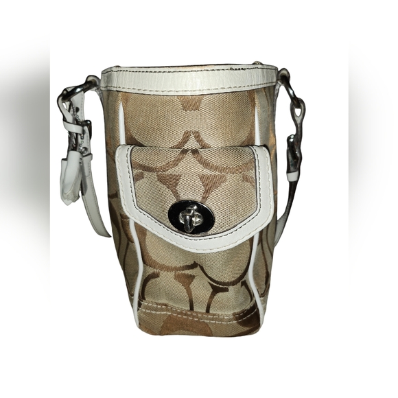 COACH VINTAGE Signature Gallery Canvas Jacquard Satchel Tote Handbag Purse - Picture 5 of 16